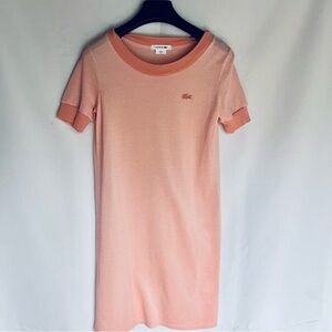 Lacoste Women's Stretch Cotton Piqué Polo Dress in Pink